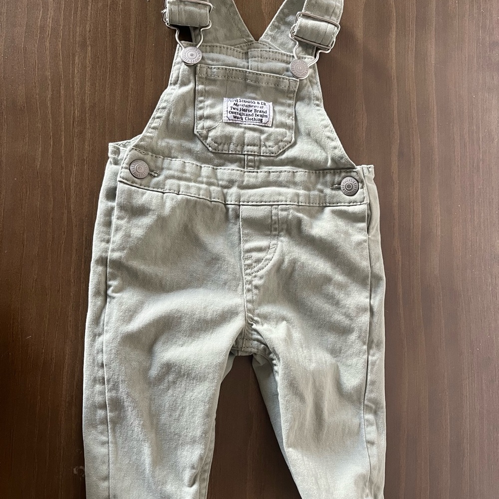 Kids Sage Green Levi’s Overalls